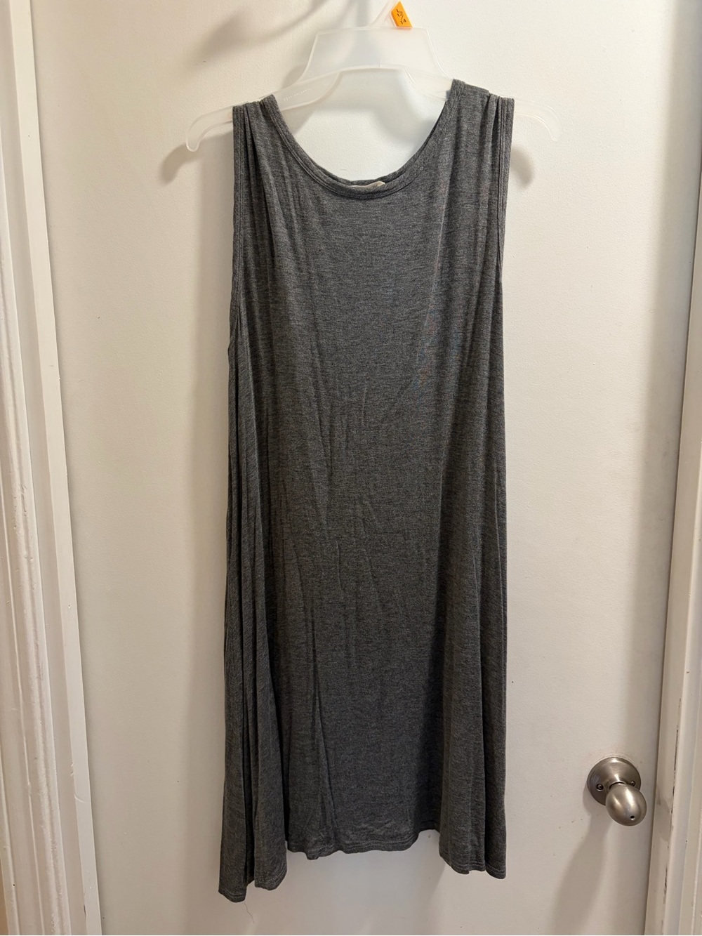 Casual Sleeveless Dress Tank in Gray